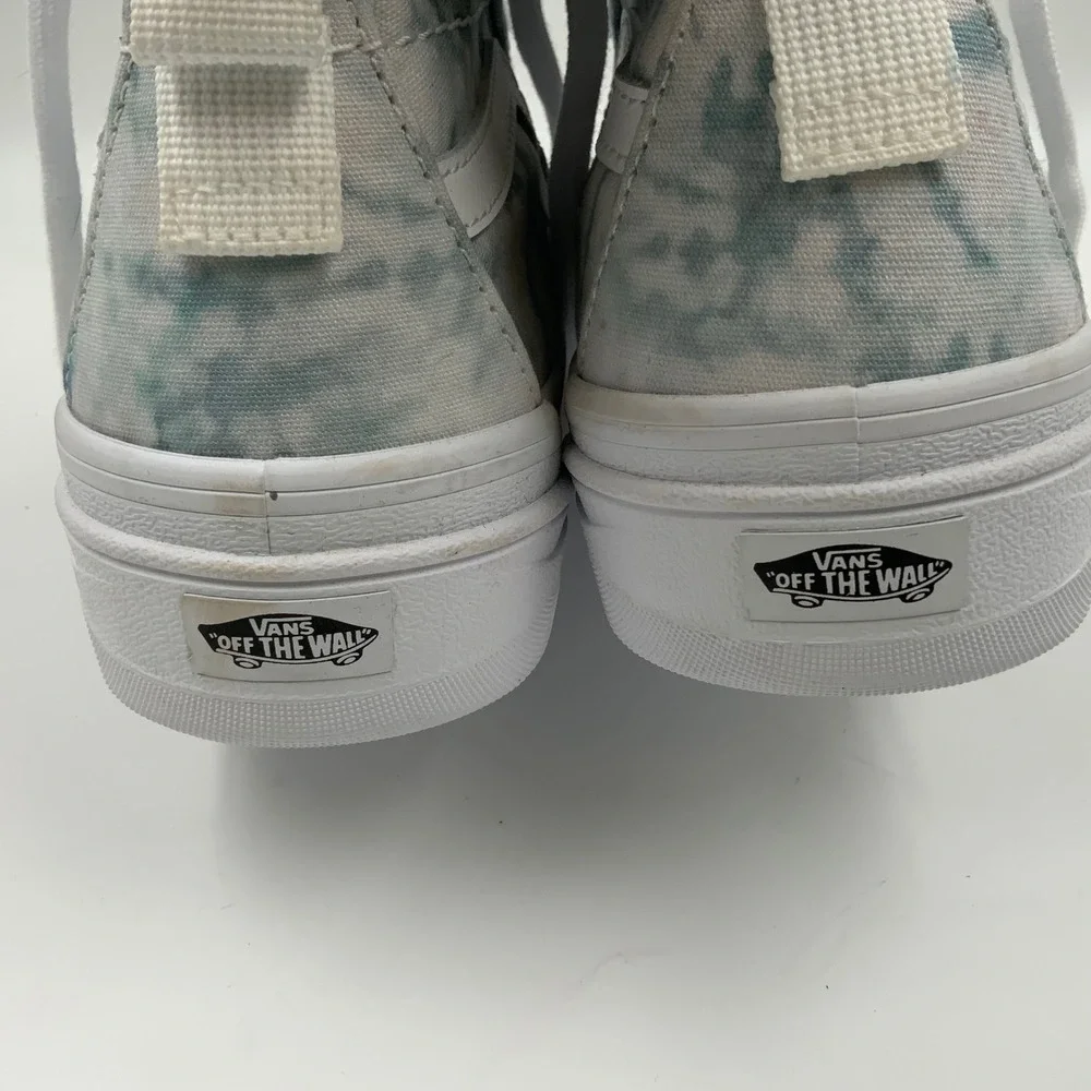 Vans Sk8-Hi Tapered Stackform Tie Dye Blue White Platform Sneakers Womens 6.5